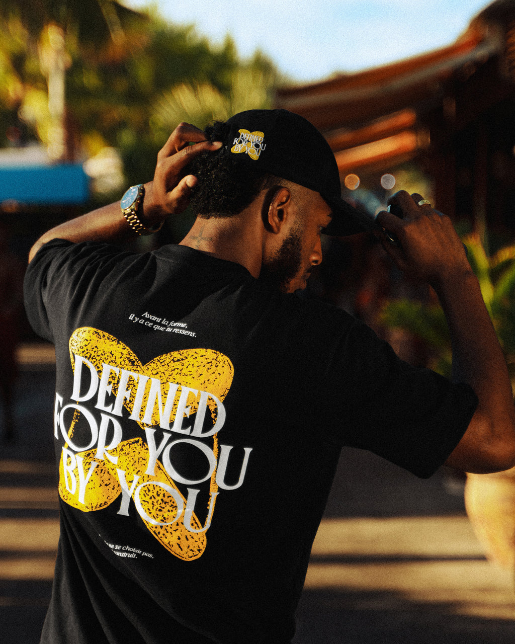 Casquette noire et gold